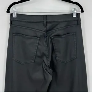 🆕 NWT Banana Republic High Rise Straight Leg Ankle Jeans Wax Coated Black Sz 26 thumbnail 11