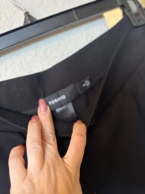 Torrid Jogger Pants Size 2 Black Zip Pocket thumbnail 3