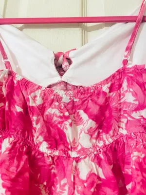 miami Hot Pink & White Floral Tie-Front Camisole thumbnail 4