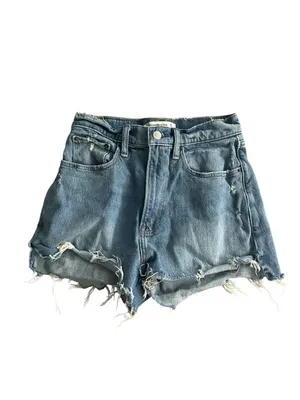 Abercrombie High Rise The Mom Denim Shorts Size 26 / US 2 thumbnail 6