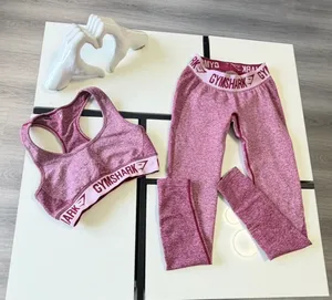 gymshark flex set in heathered maroon 🎀 size small thumbnail 6