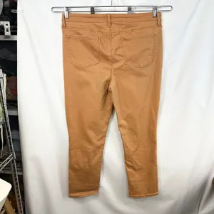 NYDJ Size 14 Jeans Margot Girlfriend Tan High Rise Stretch Straight Office 1116 thumbnail 2