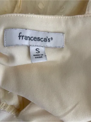 Francesca's butter yellow Puff Sleeve Tiered Mini Dress thumbnail 4