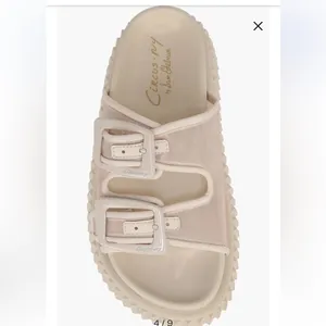 Sam Edelman Cream Double Strap Sandals thumbnail 4