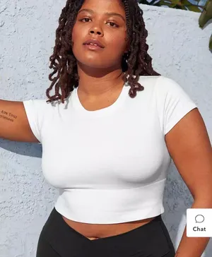 Aerie cropped workout top thumbnail 1