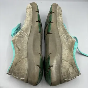 Dansko Women's Sneakers Sz 39 Elise Gray‎ Turquoise Suede Comfort Casual Walking thumbnail 7