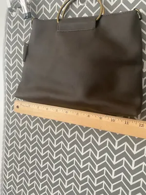 New With Tag Brown Faux Leather Small Handbag. thumbnail 6