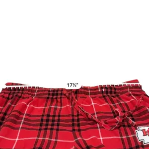 NFL Kansas City Chiefs Pajama Pants Women L Red Plaid Flannel Lounge Football thumbnail 6