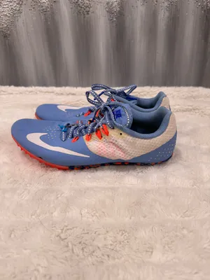 Nike Women’s Zoom Rival S8 Chalk Blue Hyper Orange Track Shoes thumbnail 2