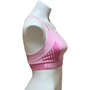 Peloton Double Layer Seamless Sports Bra Made in USA Pink Medium thumbnail 4