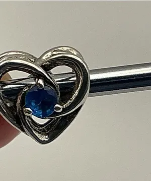 Pandora Blue Heart Openwork Charm S925 ALE Sterling Silver thumbnail 1