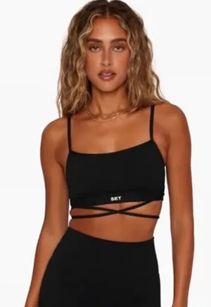 SET Active Sportbody Tie Bra Black | Size S thumbnail 1