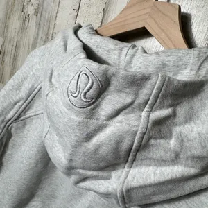 Lululemon Gray Full Zip Scuba Cropped Hoodie Womens Size 10 thumbnail 8