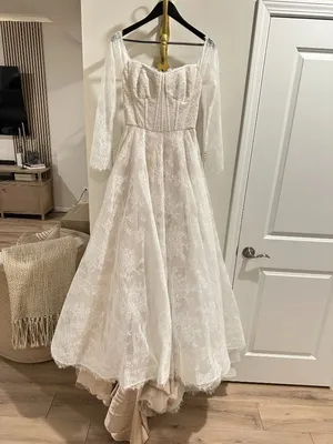 Wtoo Watters Anthropologie Pendant Wedding Ball Gown Ivory-Blush Size US 4 NWT thumbnail 4