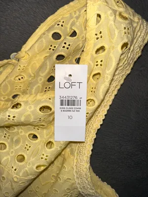 Loft Eyelet Flounce Shift Dress thumbnail 5
