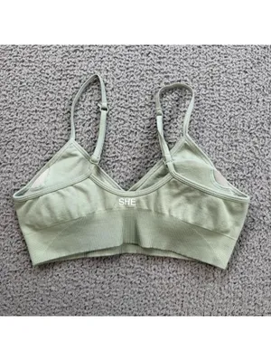 Darc Sport Wolves SHE Seamless Sports Bra S Rare 1 of 500!! Sage Green Limited thumbnail 2
