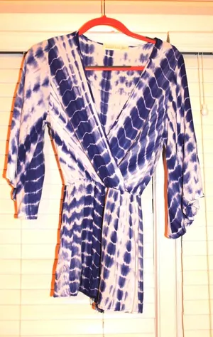 Blue Tie Dye Romper Size M thumbnail 1