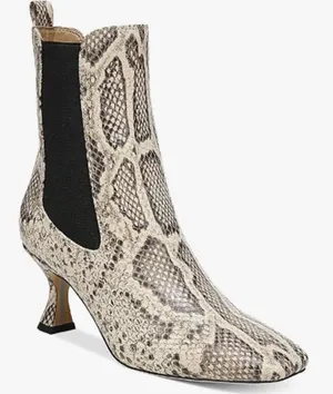 Sam Edelman Lani Chelsea Bootie Slip kitten heel snakeskin 7.5, NWT no box thumbnail 1