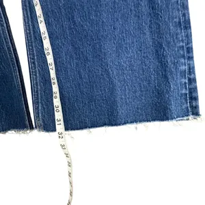 Abercrombie & Fitch The Vintage Flare Jeans Womens 31‎ Blue High Rise Raw Hem thumbnail 9