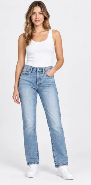 Levi’s 314 Straight-Leg Light Blue Jeans for Women — thumbnail 1