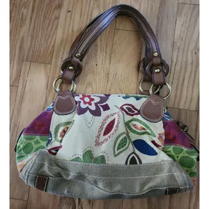 Fossil Handbag Womens Canvas Multicolor Floral Pattern Dual Handles‎ Boho Y2K thumbnail 1