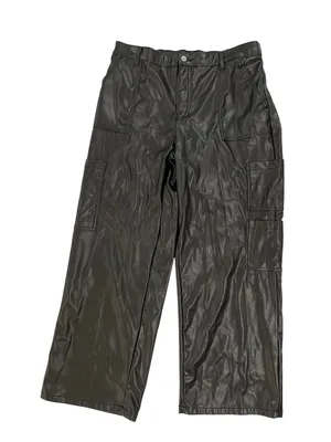 No Boundaries wide-leg faux leather cargo pants thumbnail 1