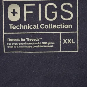 FIGS Technical Collection Casma‎ V Neck Scrub Top Womens XXL 2XL Blue FW1100 thumbnail 4
