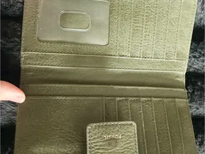 Fossil Olive Leather Snap Wallet with Pebble Texture thumbnail 5