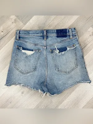 Abercrombie & Fitch High Rise Denim Cutoffs Mom Jean Shorts‎ Blue Size 2 26 thumbnail 7
