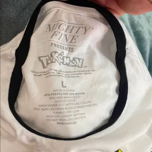 Mighty Fine Juniors Pokemon Pikachu Face White Shirt Large thumbnail 3