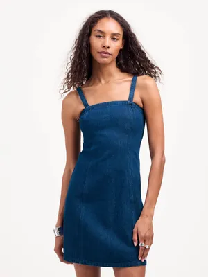 NWT Madewell Denim Strapless Mini Dress – Maytown Wash – 4 thumbnail 2