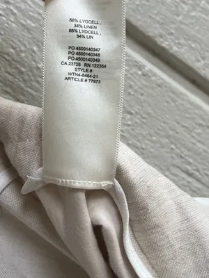 Aritzia Wilfred Linen Blend Cropped Trousers in Cream Size S thumbnail 6