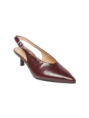 A New Day Womens Samantha Slingback Kitten Heels 94462861 Burgundy Red 6M thumbnail 10