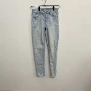 American Eagle Outfitters AEO Women's Super Stretch Light‎ Wash Jeggings Jeans 2 thumbnail 9