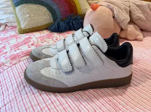 Isabel Marant Velcro Sneakers Beth Low-Top Leather White thumbnail 1