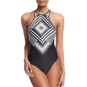 PilyQ New. Black and white beaded swimsuit. Small. thumbnail 7