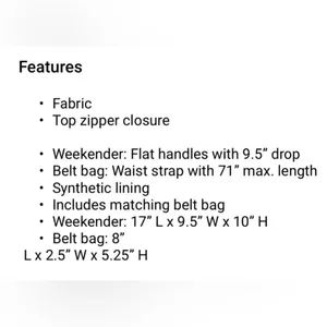 DSW Exclusive 2 pc set Weekender and Belt Sling bags in taupe and black thumbnail 6