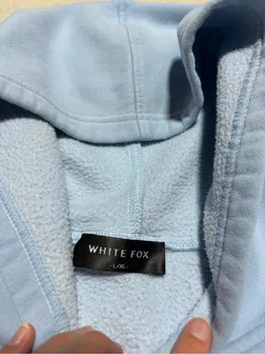 White fox Light Blue Hooded Sweatshirt pink with love martini era 8.5 L/XL thumbnail 7