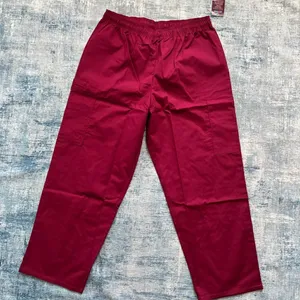 NWT! Sivvan by Adar Unisex Classic Fit Burgundy Scrubs 2XL thumbnail 1