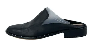 Sam Edelman Lewellyn Black Studded Leather Almond Toe Flats Loafer Mules Size 7 thumbnail 1