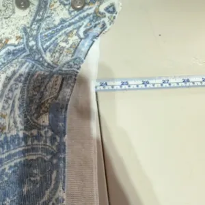 Chico's Paisley Knit Top Size L Blue Orange Button Detail‎ Boho Boxy Beachy thumbnail 11