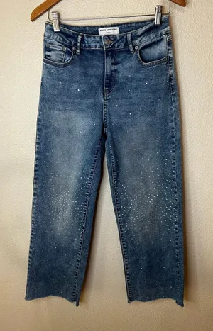 Marc New York blue embellished straight leg Jeans WOMENS 4 thumbnail 1