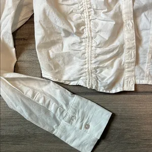 Urban Outfitters White Button Down Shirt Lightweight thumbnail 6