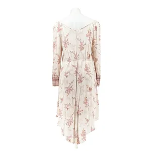Knox Rose Floral Handkerchief Hem Peasant Midi Dress Cottagecore Button Boho XL thumbnail 4