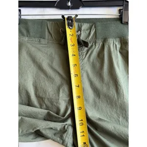 Palm Rio Womens Olive Green Floral Embroidered Cropped Jogger Pants Size M thumbnail 6