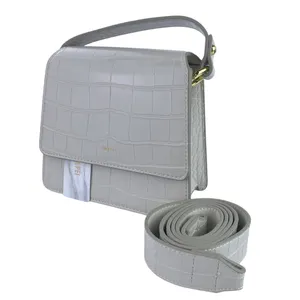 NEW JW Pei White Croc Vegan Leather Faux Crossbody Strap Top Handle Handbag OS thumbnail 6