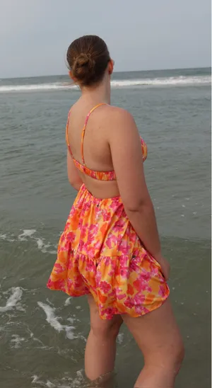 Shein Pink Floral Dress Mini thumbnail 2