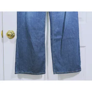 Levi's Premium Ribcage Wide Leg Jeans Size 24 Blue High Rise 90s Retro Denim thumbnail 9