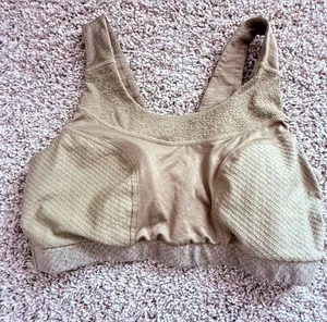 Gymshark Crop Top Sports Bra CrissCross Back Green Large thumbnail 1