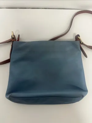 Dooney & Bourke Blue Crossbody with Brown Leather Trim thumbnail 3